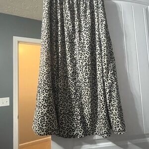 SHEIN Black and White Maxi A-Line Skirt Cocktail